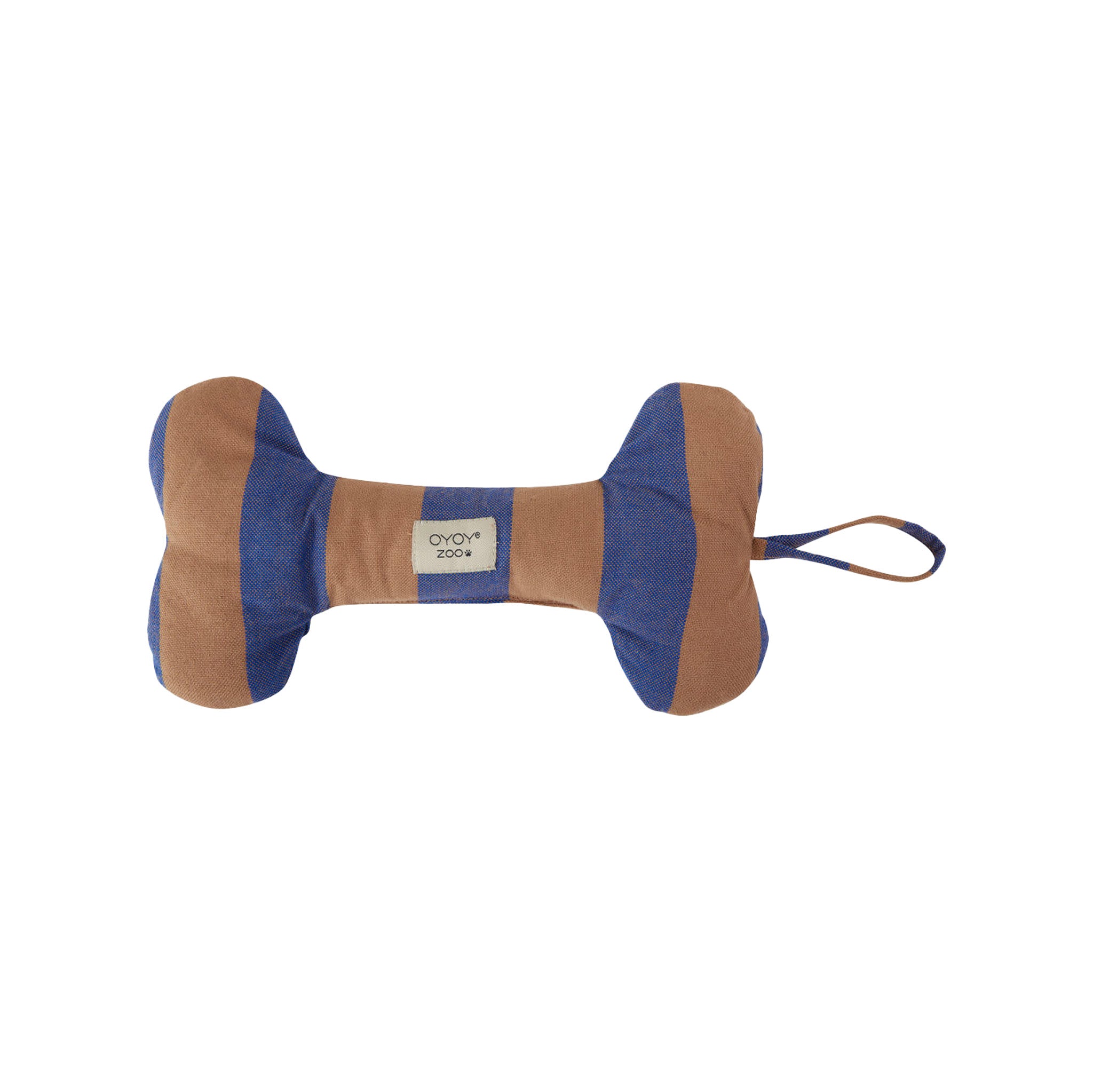  Blue stripes, Nordic design sustainable dog toy made from recycled polyester with handle