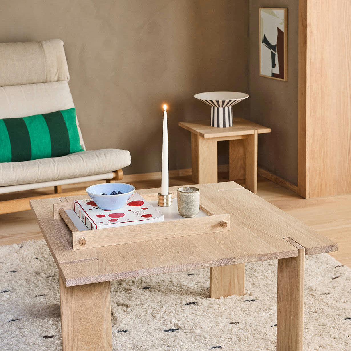 Dark Green stripes, rectangular organic cotton pillow cover.