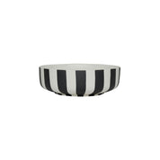 Toppu Bowl in striped stoneware by OYOY Living Design. Handmade, hand-painted, dishwasher and microwave safe. Available in two sizes.