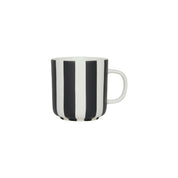 Toppu Mug by OYOY Living Design in hand-painted stoneware stripes, handmade and dishwasher safe, available in multiple colors.