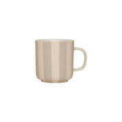 Toppu Mug by OYOY Living Design in hand-painted stoneware stripes, handmade and dishwasher safe, available in multiple colors.
