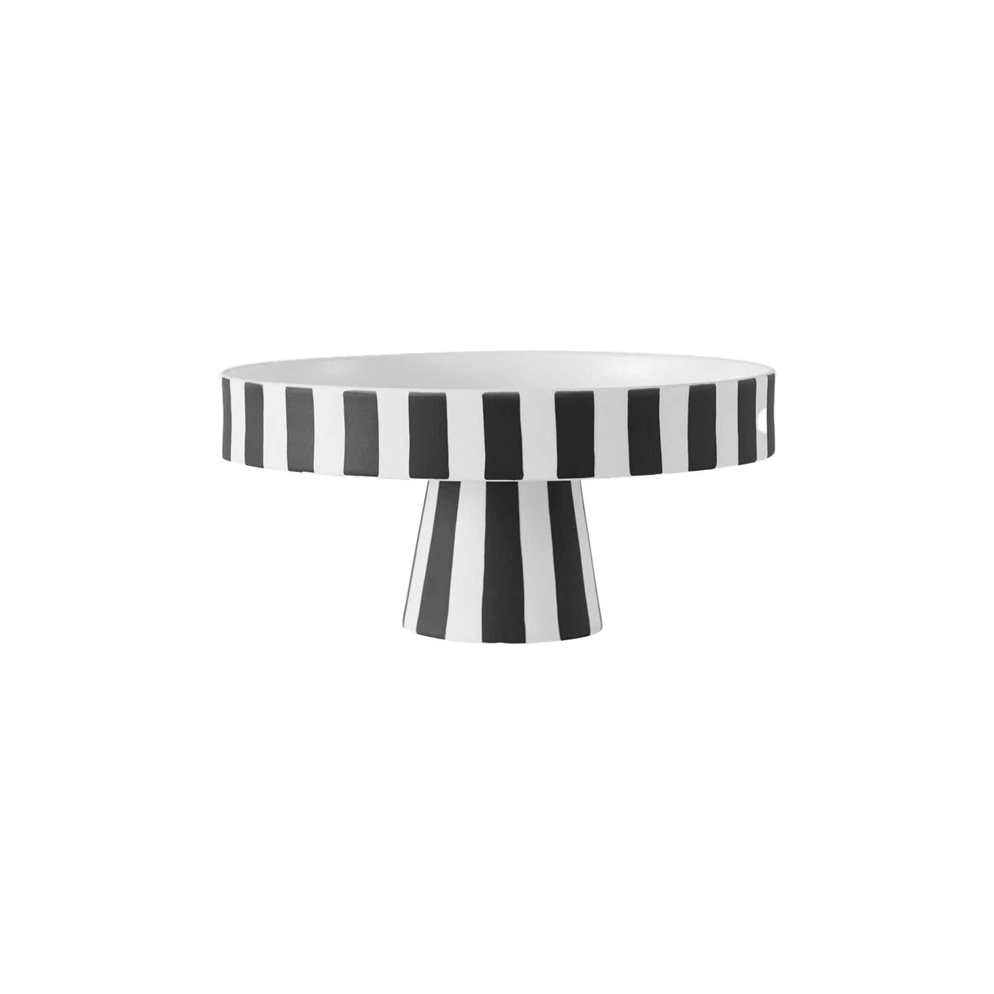 Toppu Tray by OYOY Living Design, handmade ceramic with striped design, available in multiple sizes and earthy colors.