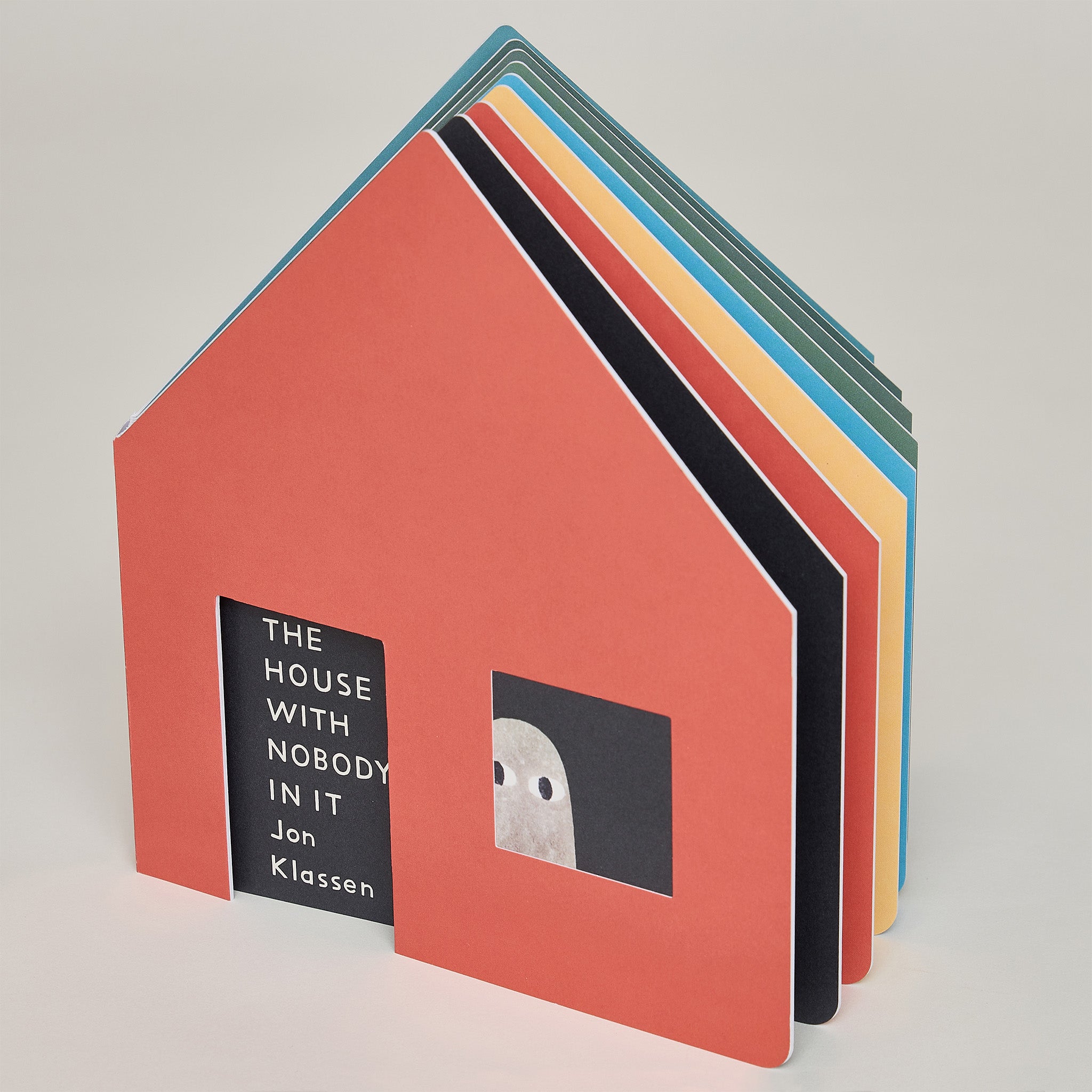 The House with Nobody In It by Jon Klassen oversized children’s board book with die-cut pages and gently spooky illustrated storytelling.