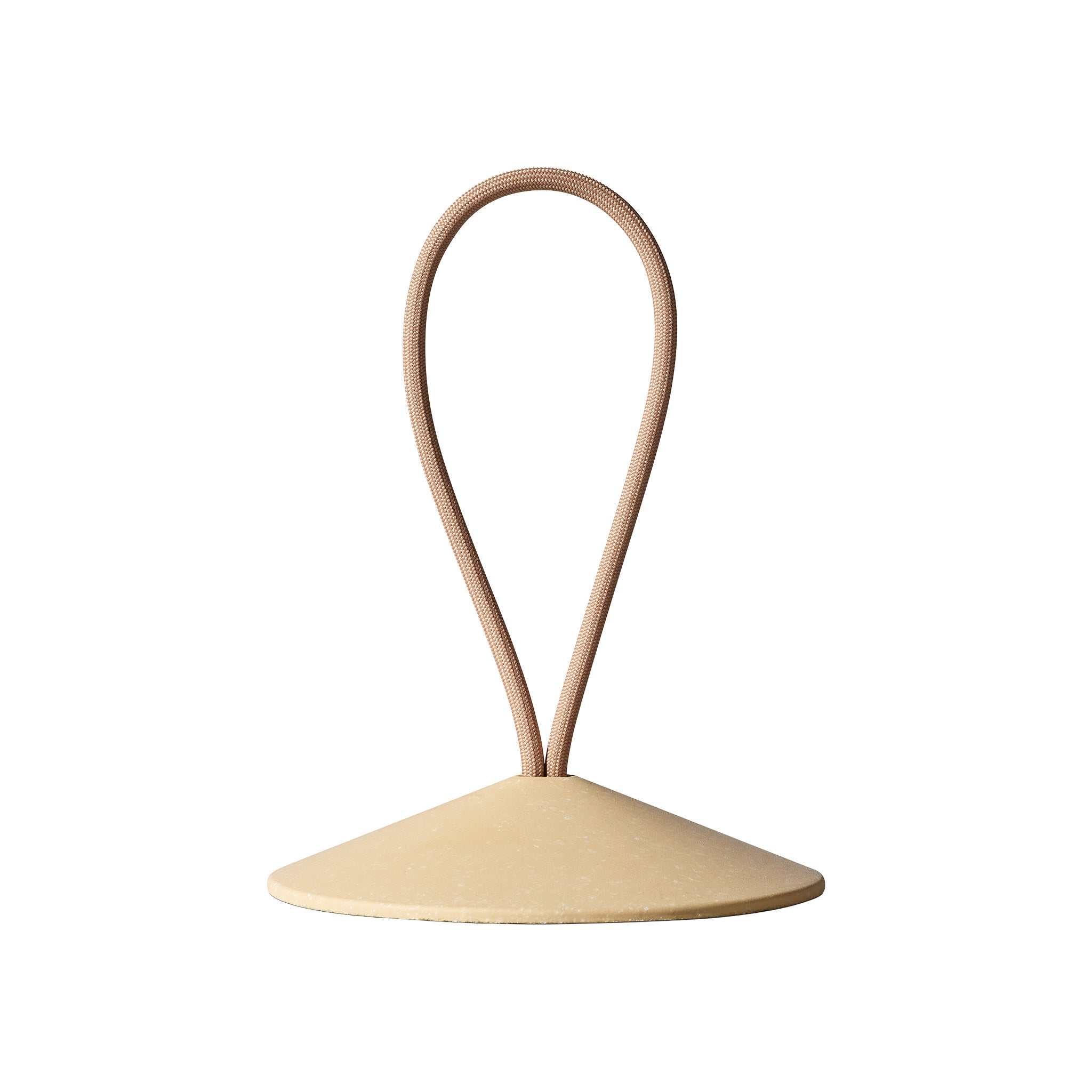 Pidät STOP round speckled rubber doorstop with recycled polyester rope, designed by Studio Gorm and made in Portugal.
