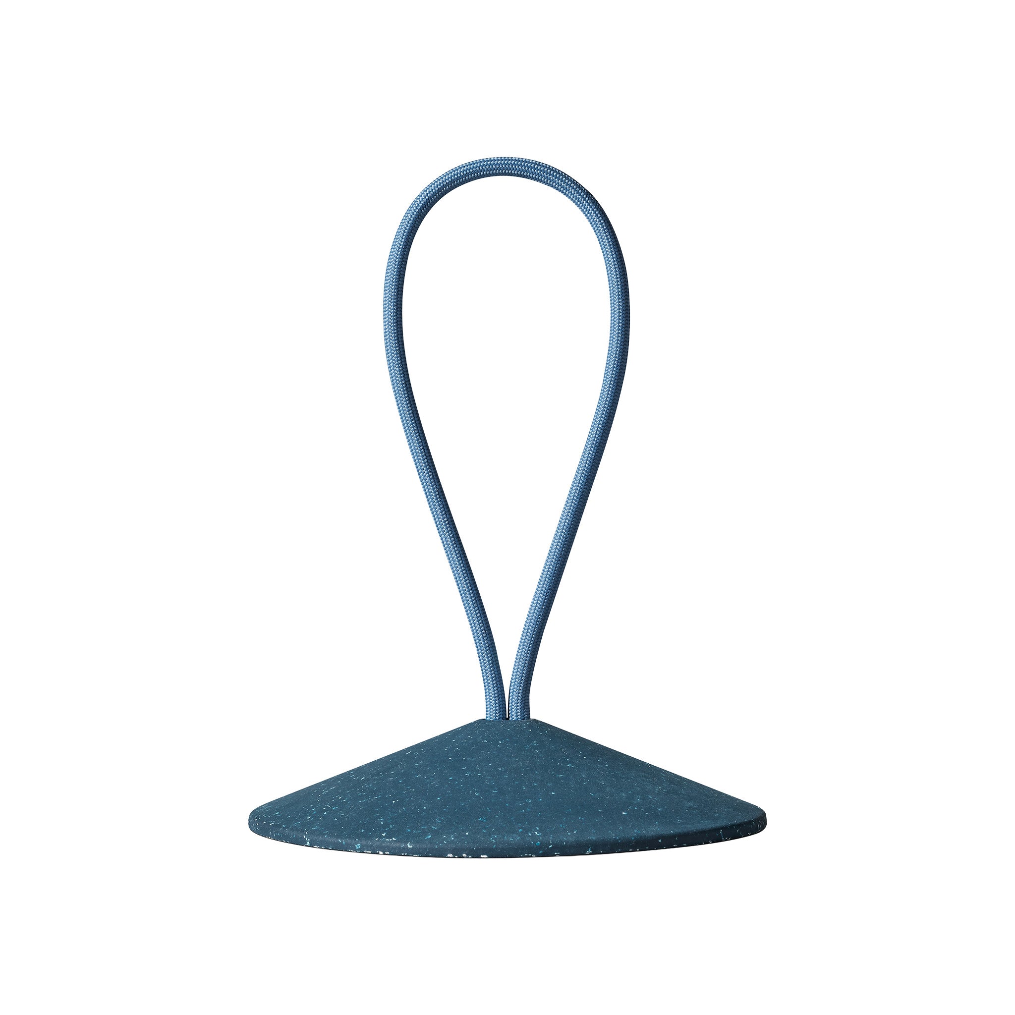 Pidät STOP round speckled rubber doorstop with recycled polyester rope, designed by Studio Gorm and made in Portugal.