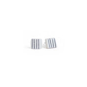 Pinstripe Square Studs - Hei-Hey