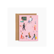 Get It Girl Card by Vivien Zhang, eco-friendly greeting card printed on FSC paper with soy ink, blank inside with envelope included.