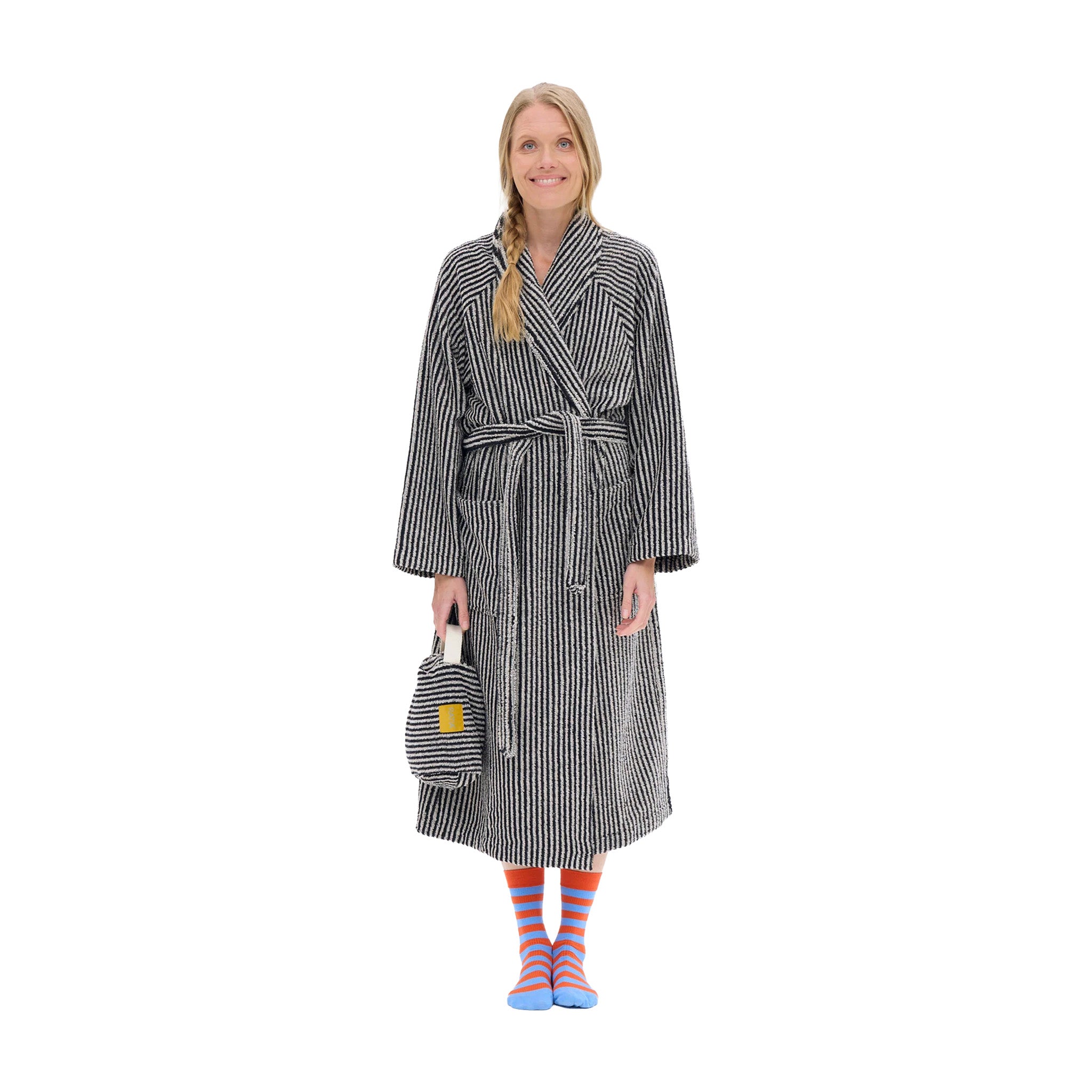 Narrow Stripe Unisex Bathrobe