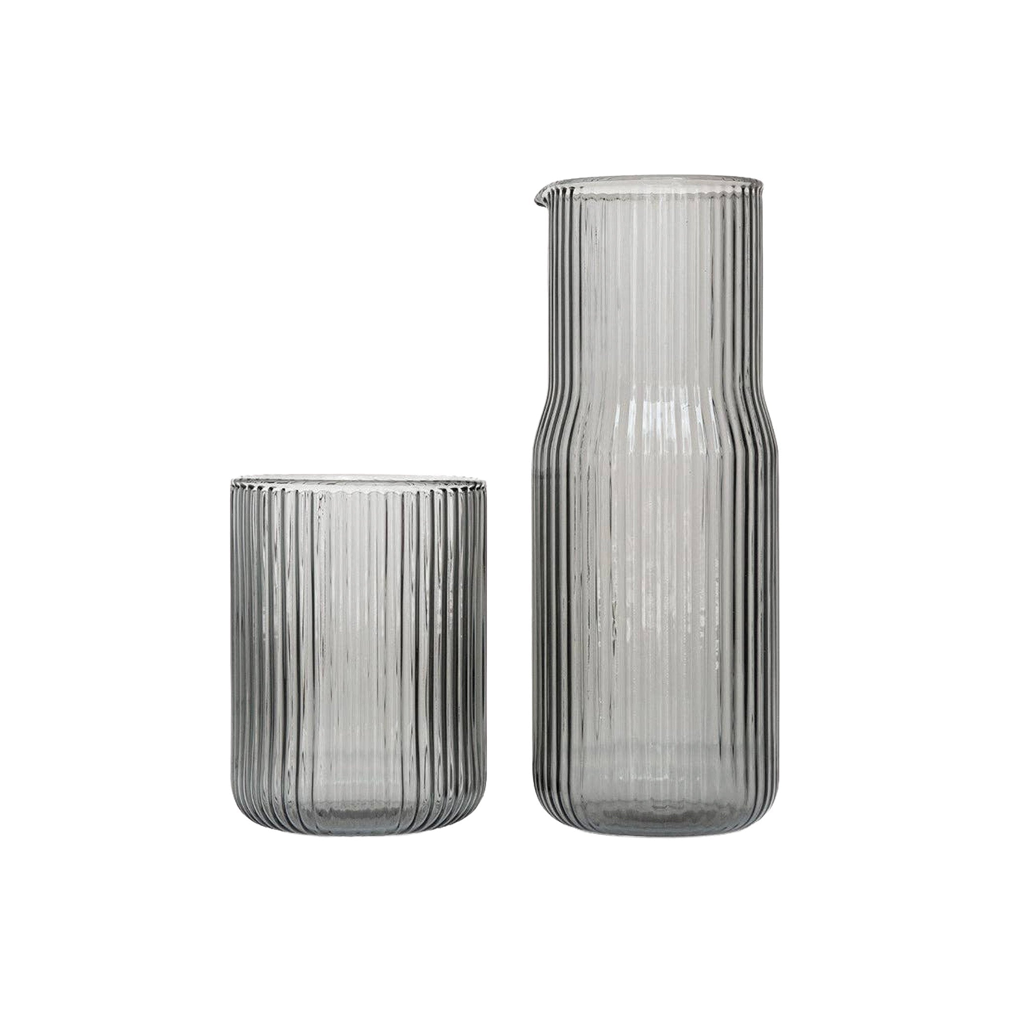 Ribbed Carafe &amp; Tumbler Set - Hei-Hey
