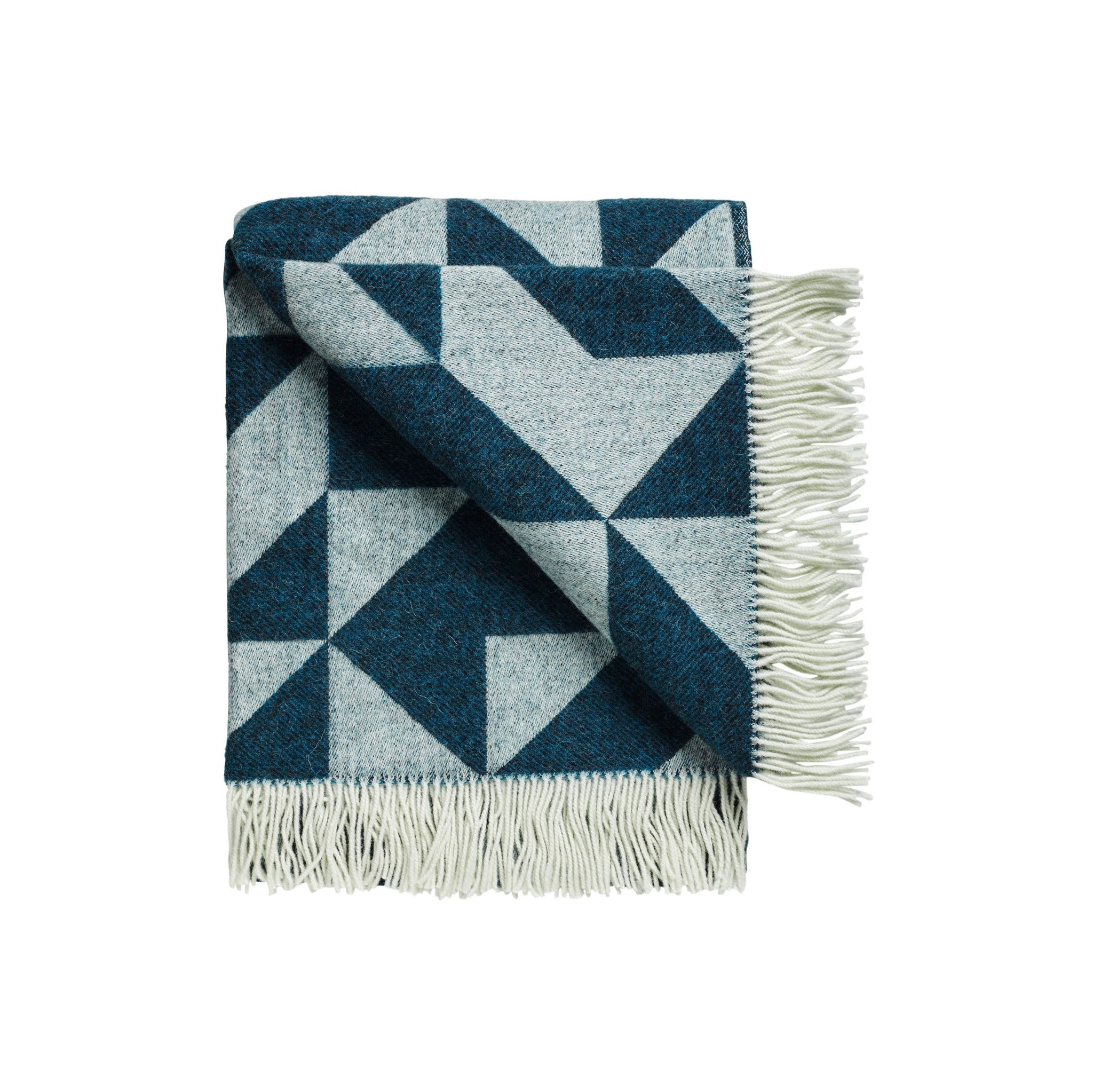 Silkeborg Uldspinderi Twist a Twill Throw in multiple colors (light grey, dark grey, maple green, petrol green, rusty rose) 100% pure wool with bold geometric twill pattern by Tina Ratzer.