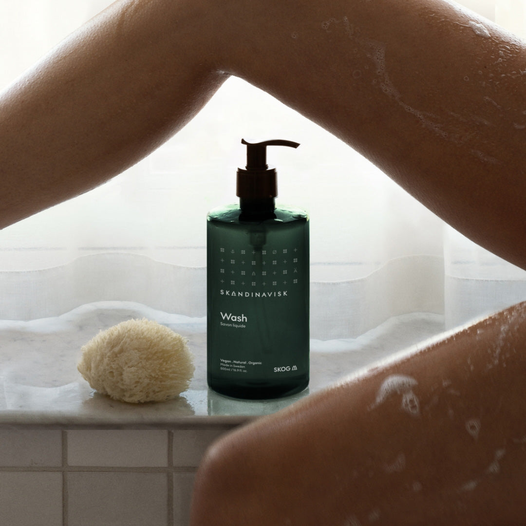 Skandinavisk SKOG 500 ml hand & body wash in recycled plastic bottle with pump.