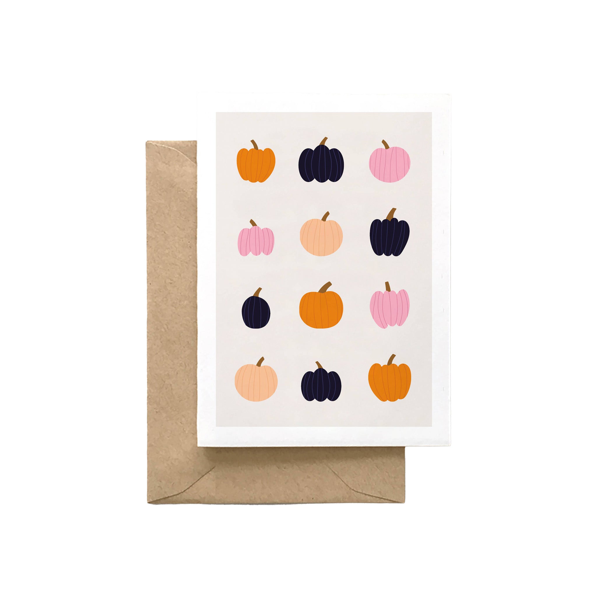 Modern Pumpkins Card