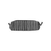 Spira of Sweden Stripe Pencil Case in hand-printed cotton with zipper closure, available in Asphalt striped pattern.