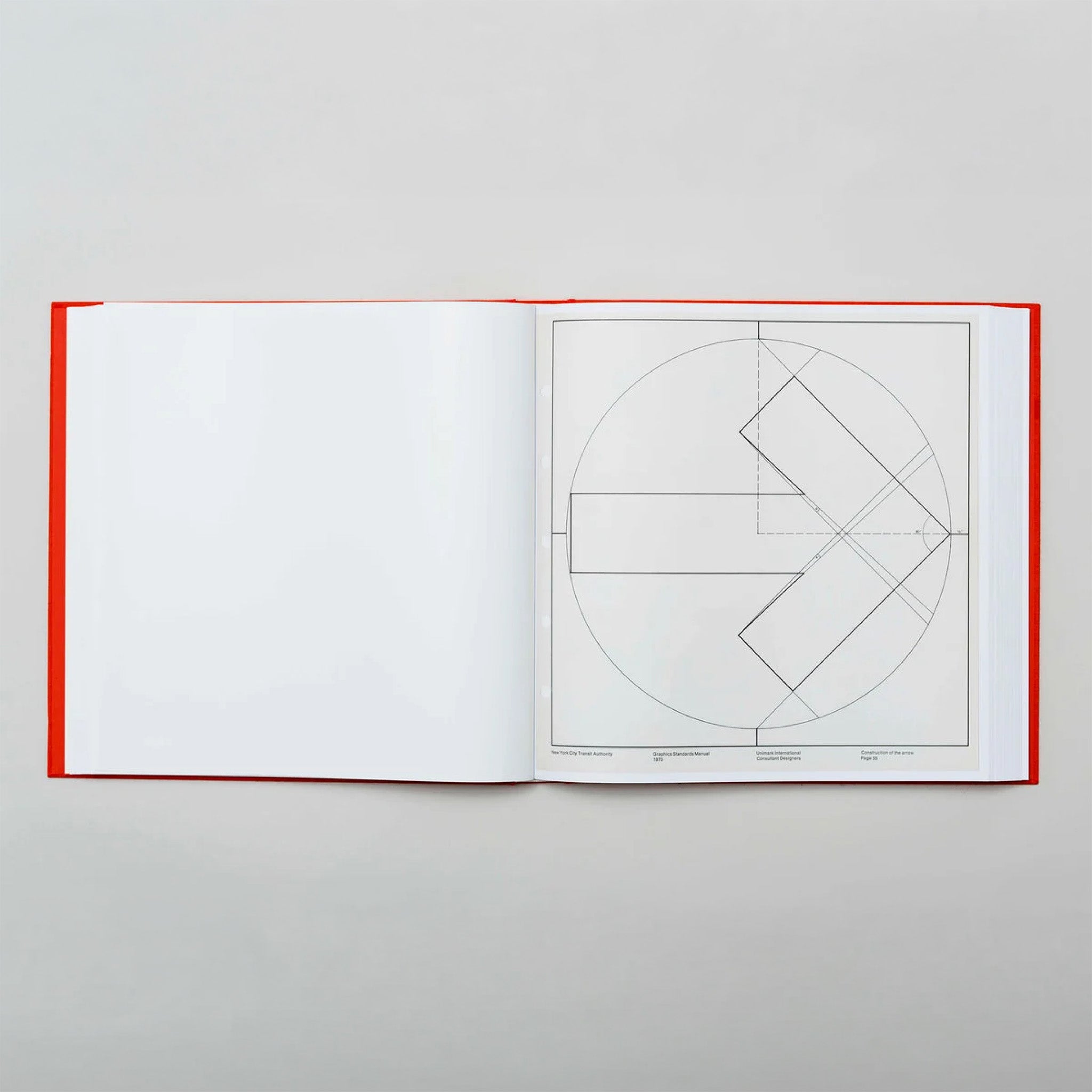 NYCTA Graphics Standards Manual featuring Massimo Vignelli and Bob Noorda’s iconic New York City subway graphic design system.