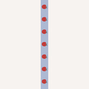 Sticky Lemon Apple Grub Paper Tape roll featuring a playful red apple pattern on decorative paper tape for gift wrapping, crafts, journals, and stationery.