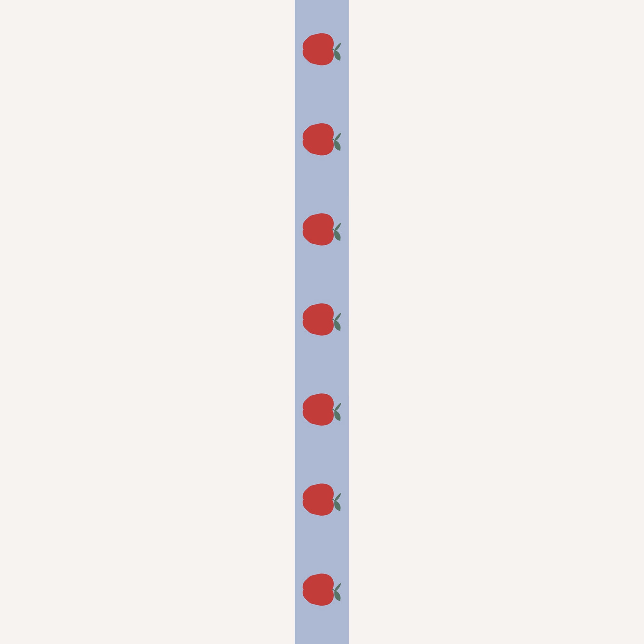 Sticky Lemon Apple Grub Paper Tape roll featuring a playful red apple pattern on decorative paper tape for gift wrapping, crafts, journals, and stationery.