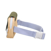 Sticky Lemon Envelope Fanny Pack in colorful color-blocked recycled fabric with adjustable strap, waterproof lining, and zippered compartment.