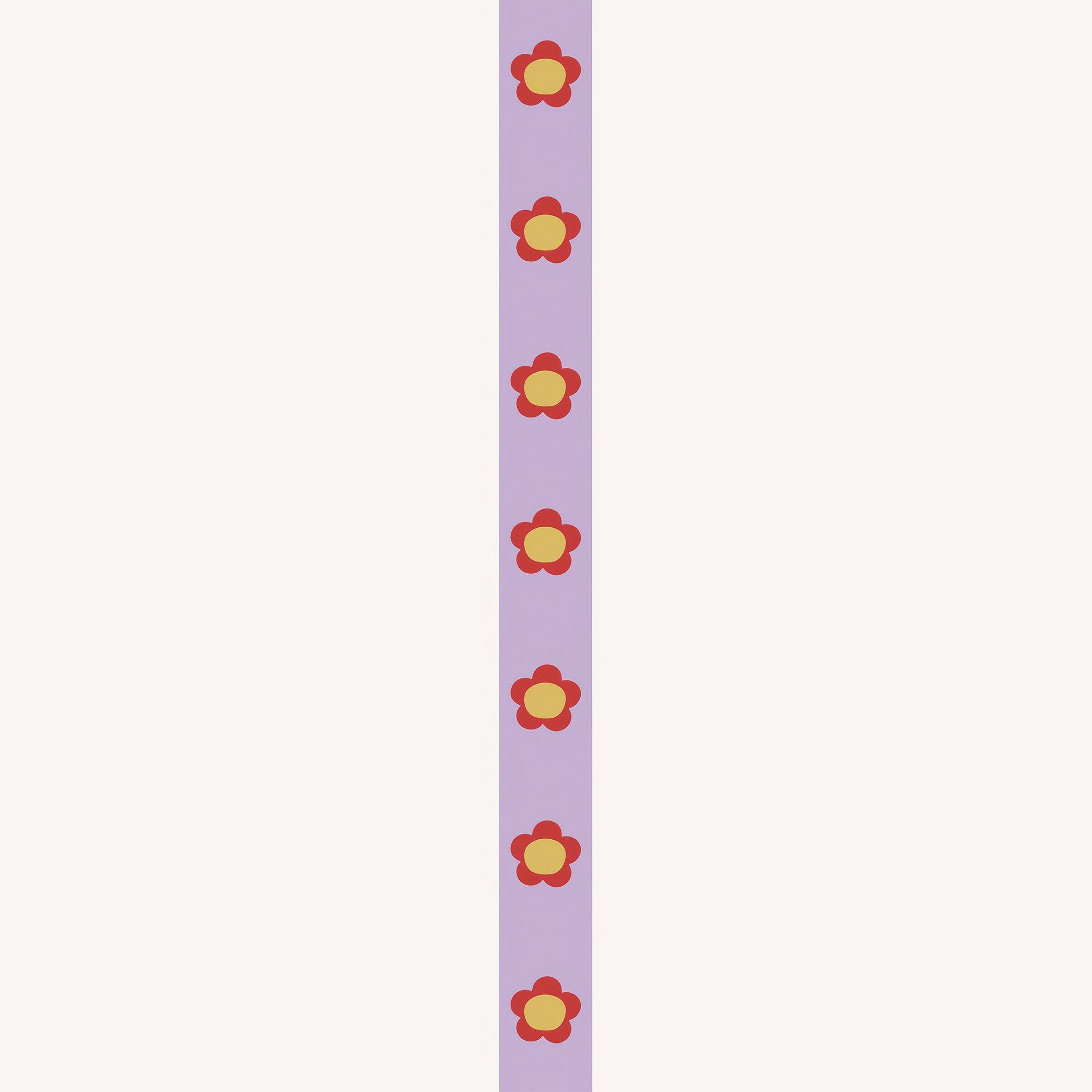 Sticky Lemon Flower Paper Tape roll featuring a colorful retro flower pattern on decorative paper tape for gift wrapping, crafts, journals, and stationery.
