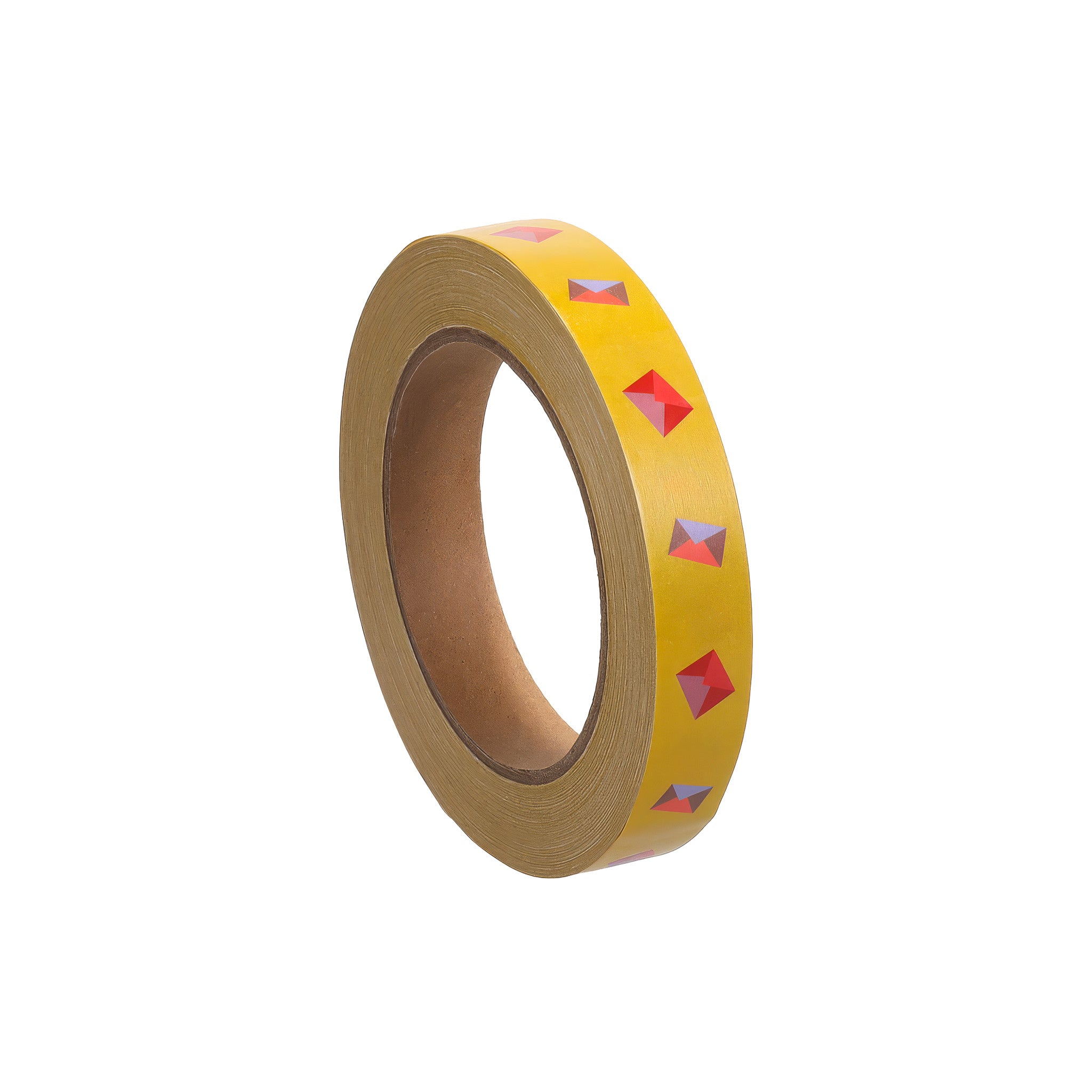 Sticky Lemon Snail Mail Paper Tape roll featuring the colorful Snail Mail pattern on decorative paper tape for gift wrapping, crafts, journals, and stationery.