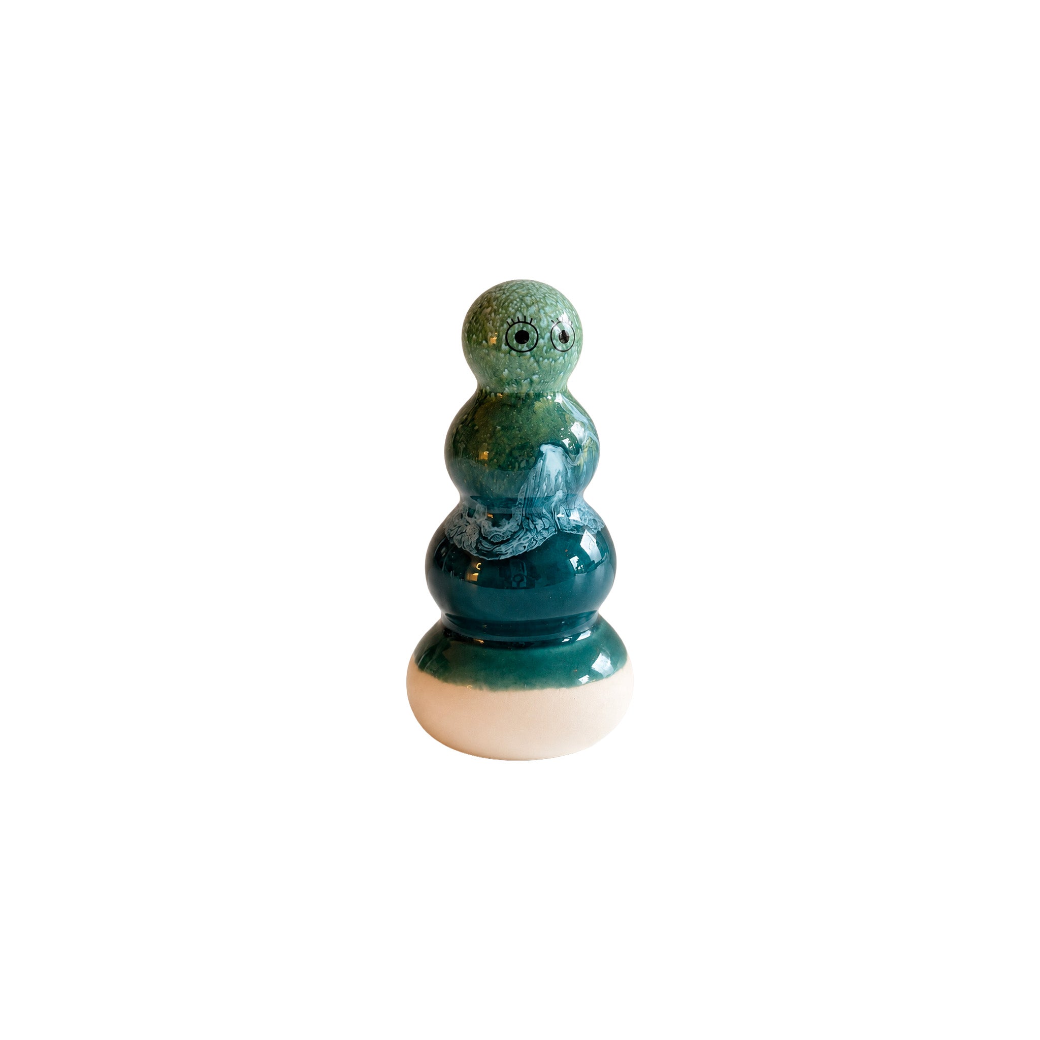 Polo Familia by Studio Arhoj handmade porcelain figurines with colorful high-fire glazes and expressive eyes, each one-of-a-kind.