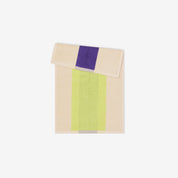 Turquoise Purple Toffee Guest Towel Set by SUITE702 with three reversible colorful guest towels.