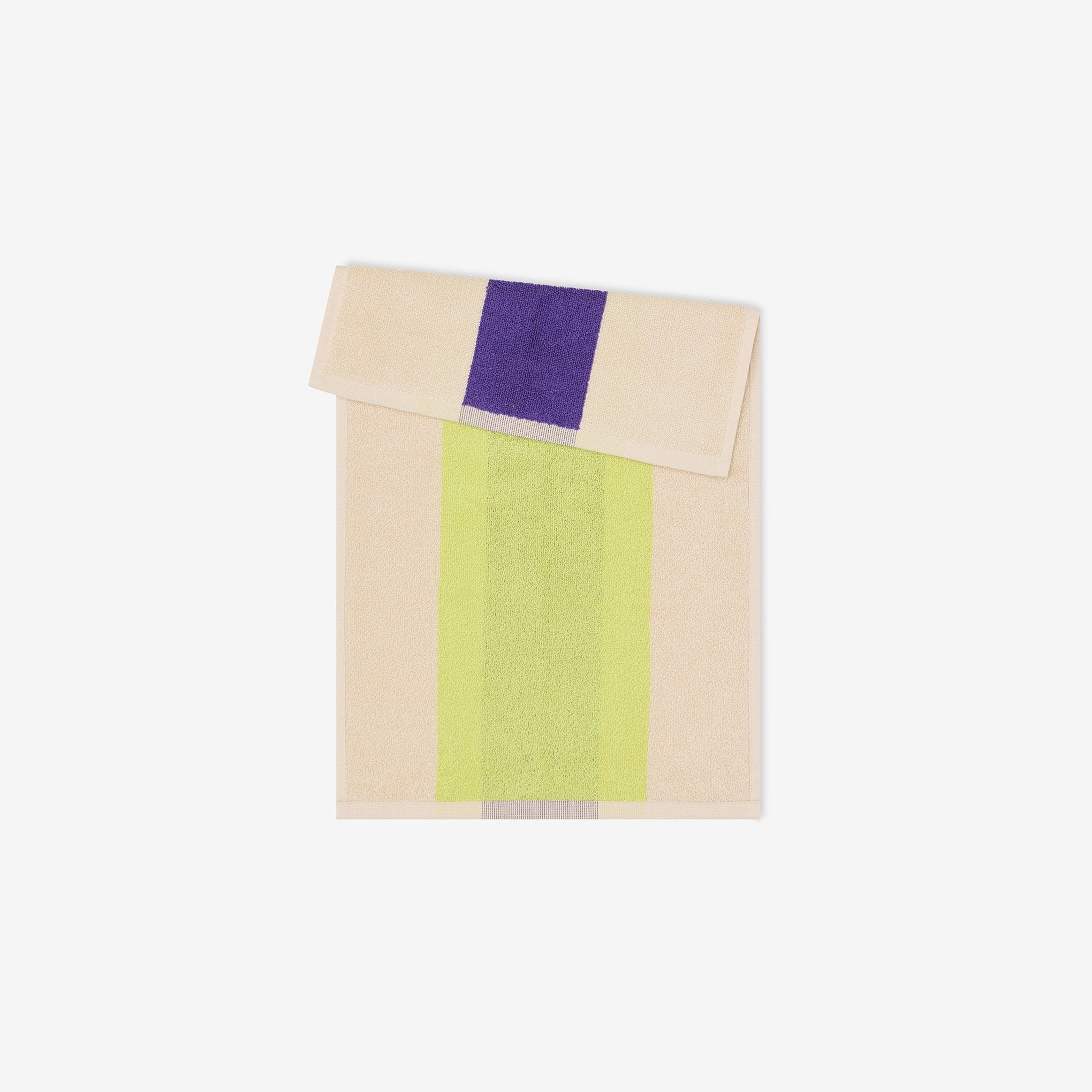 Turquoise Purple Toffee Guest Towel Set by SUITE702 with three reversible colorful guest towels.