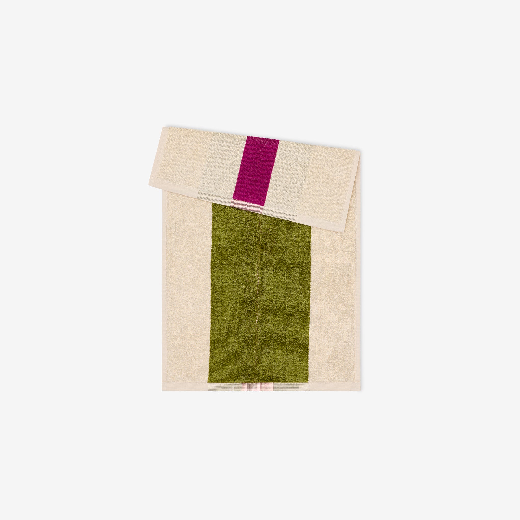 Aqua Fuchsia Yellow Guest Towel Set by SUITE702 with three reversible colorful guest towels.