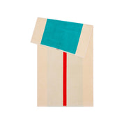 Red Turquoise Bath Towel by SUITE702 with graphic red and turquoise color-block design.