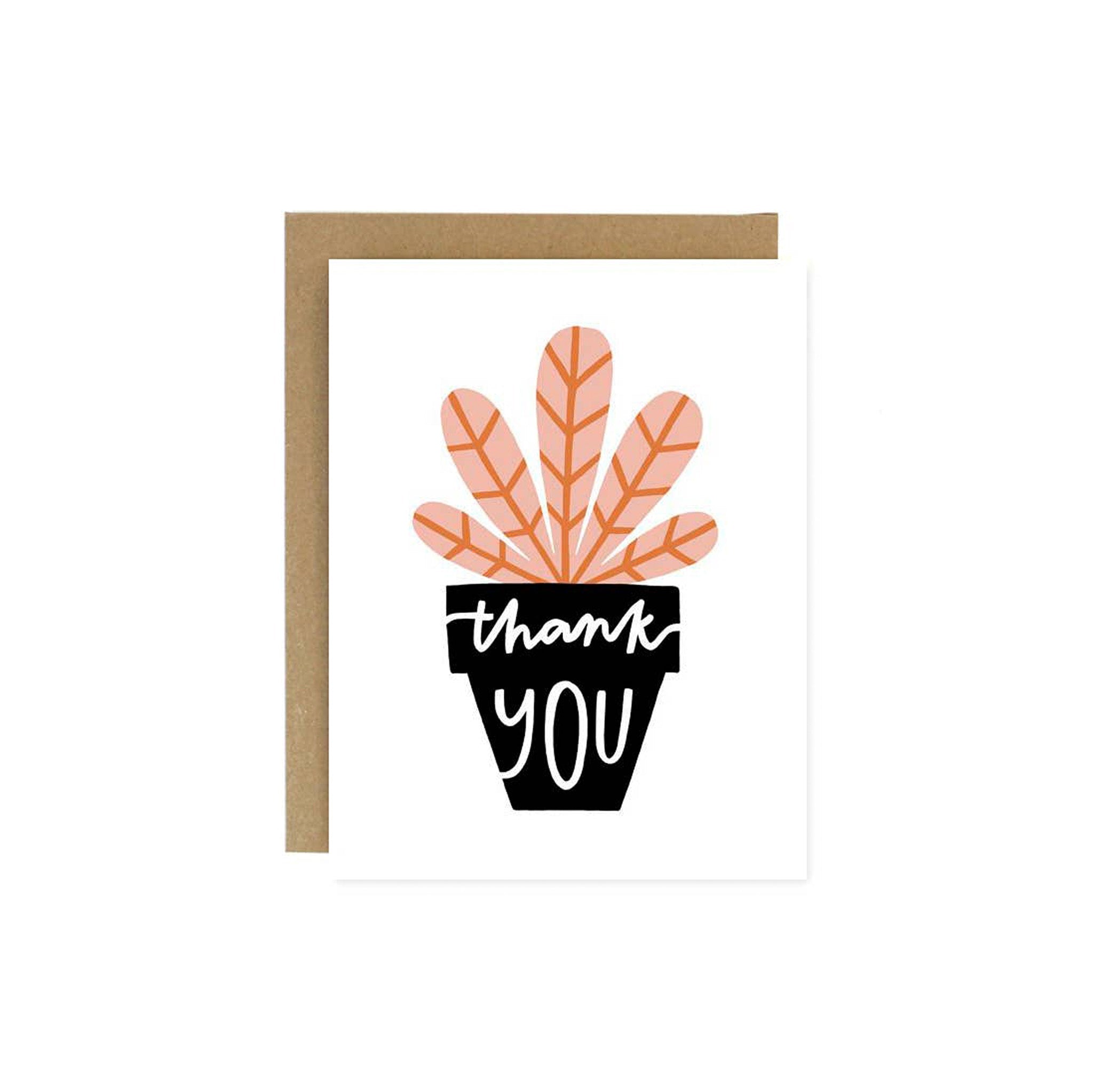 Thank You Potted Plant Card - Hei-Hey