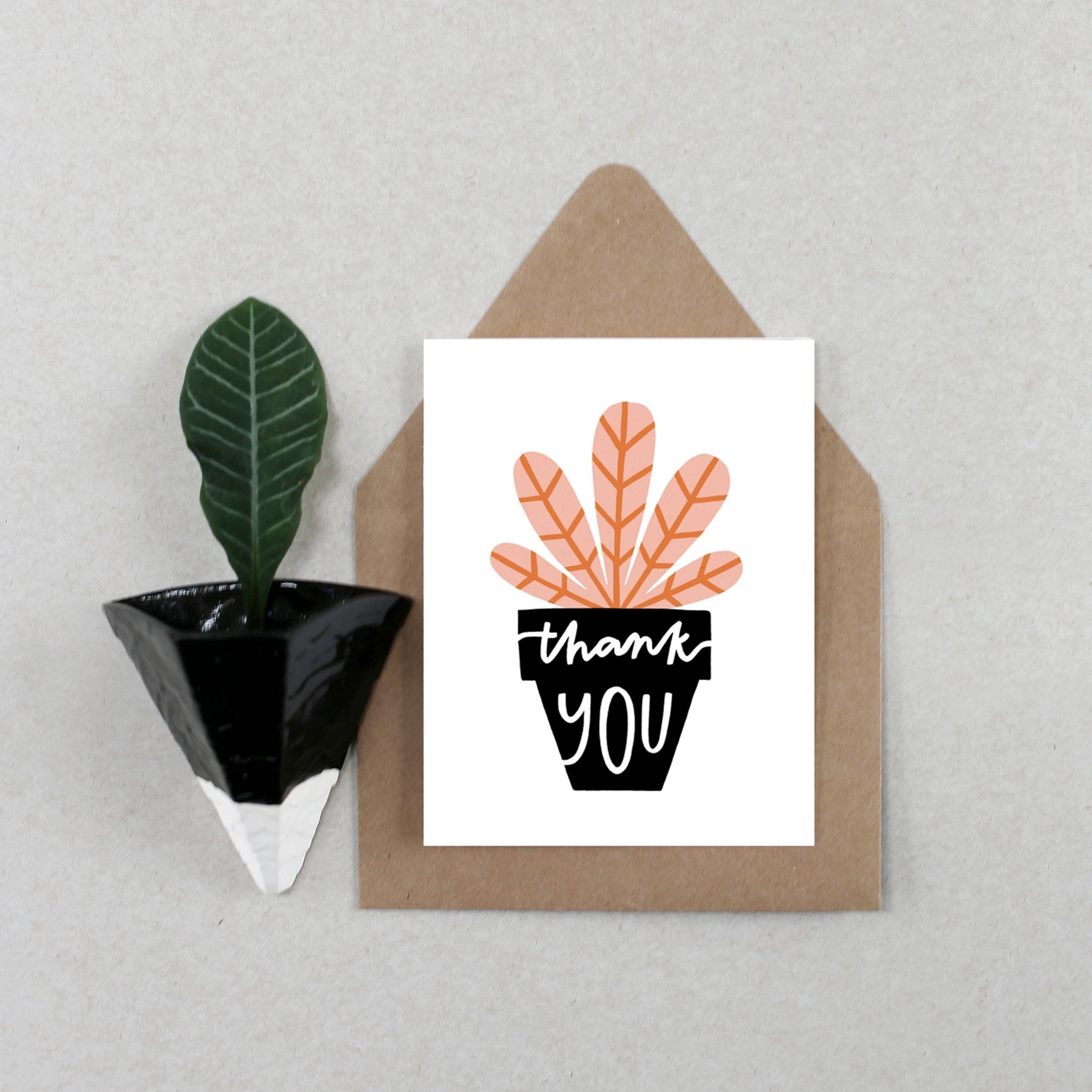 Thank You Potted Plant Card - Hei-Hey