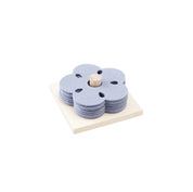 Verso Design KUKKA Coaster Set of eight wool felt flower coasters with birch wood stand, designed by Tuttu Sillanpää.