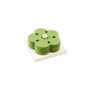 Verso Design KUKKA Coaster Set of eight wool felt flower coasters with birch wood stand, designed by Tuttu Sillanpää.