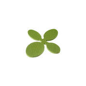 Verso Design PAPU Small Trivet in wool felt, leaf-inspired design in grey, green, or silver. Made in Finland.