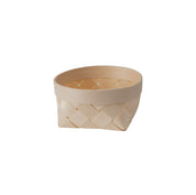 Verso Design Silva woven birch basket handcrafted in Finland for Scandinavian tabletop and home storage.
