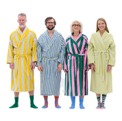 Wide Stripe Unisex Bathrobe - Hei-Hey