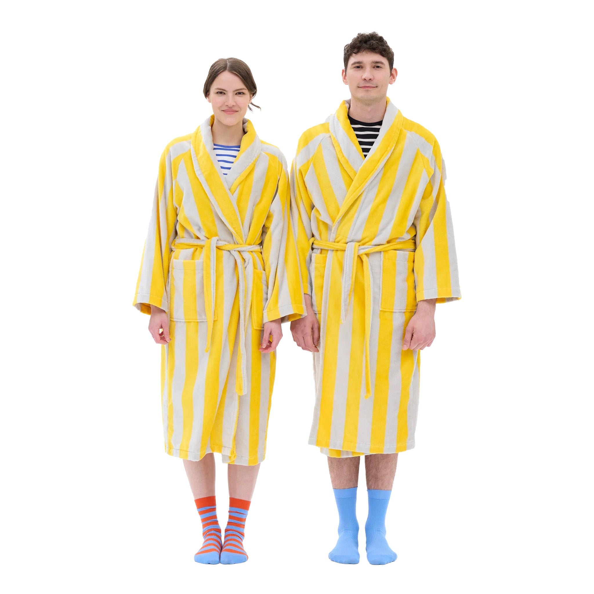 Wide Stripe Unisex Bathrobe - Hei-Hey