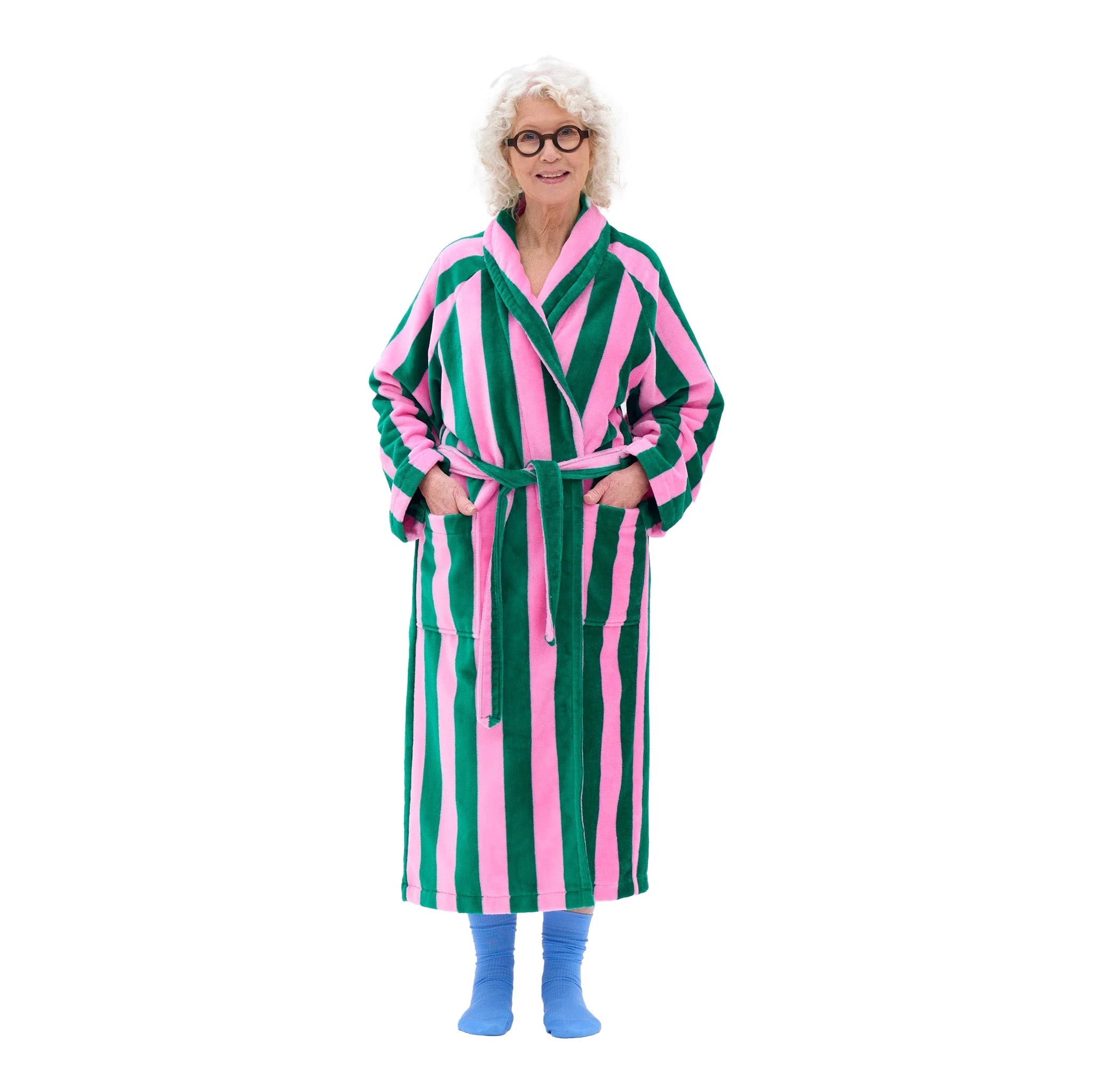 Wide Stripe Unisex Bathrobe - Hei-Hey