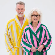 Wide Stripe Unisex Bathrobe - Hei-Hey