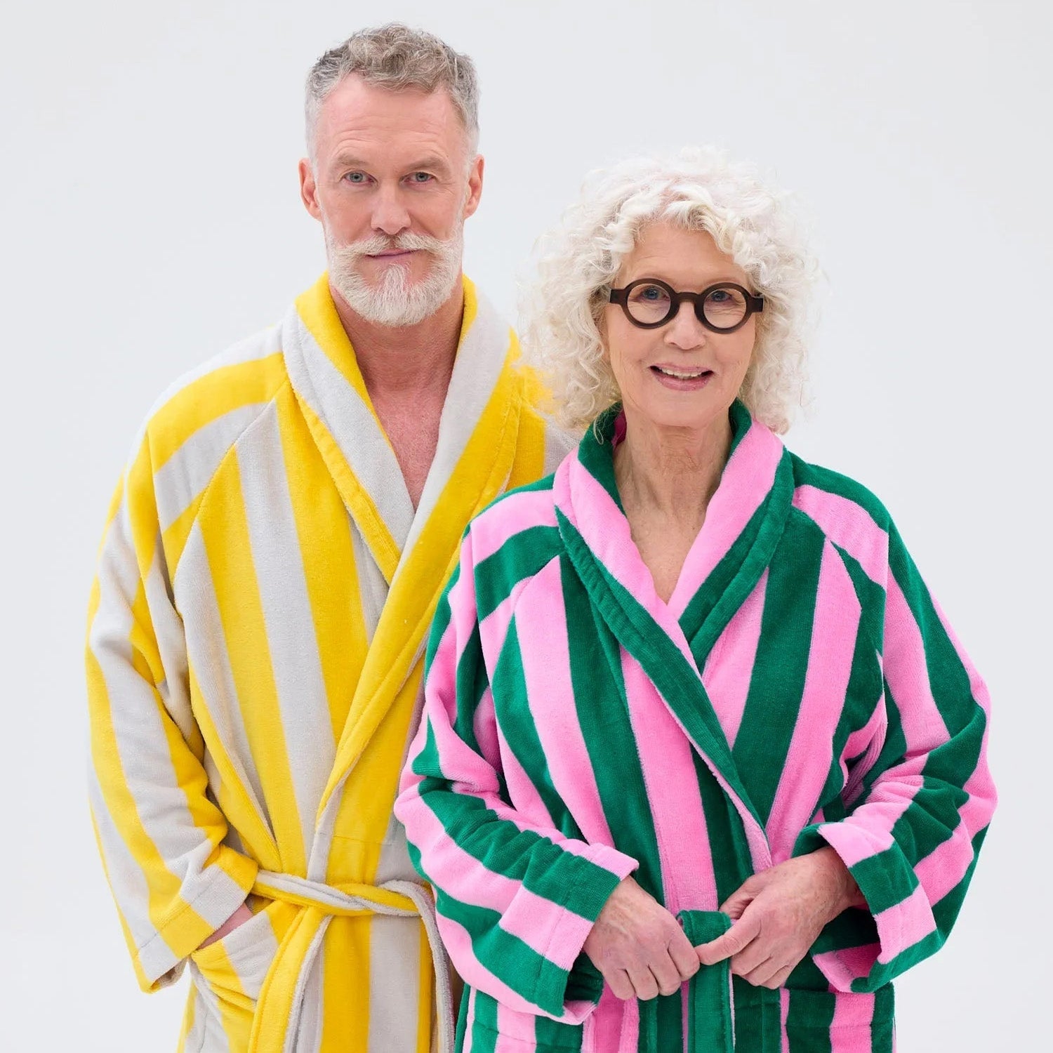 Wide Stripe Unisex Bathrobe - Hei-Hey