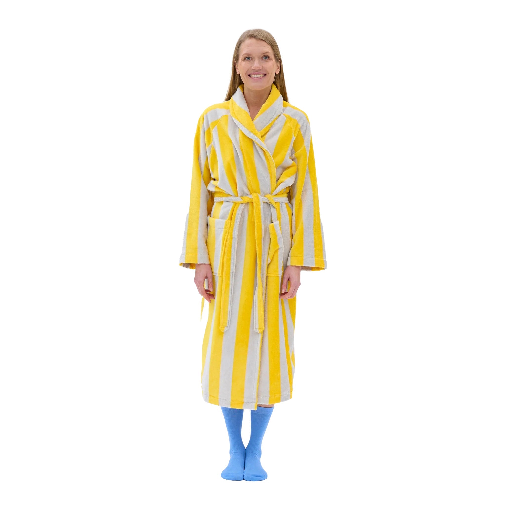 Wide Stripe Unisex Bathrobe - Hei-Hey