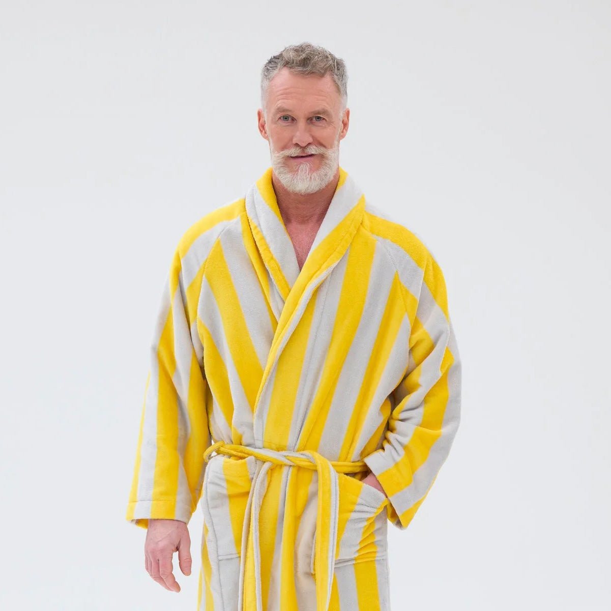 Wide Stripe Unisex Bathrobe - Hei-Hey